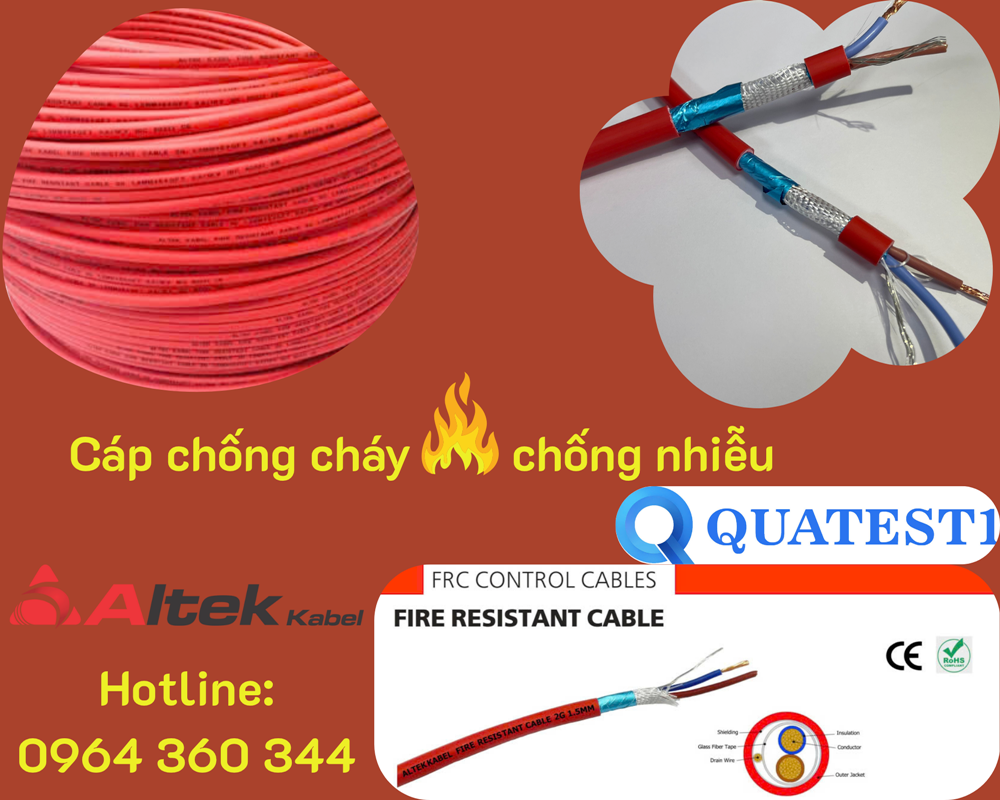 FR210G - Cáp chống cháy chống nhiễu + E + GFT Altek Kabel